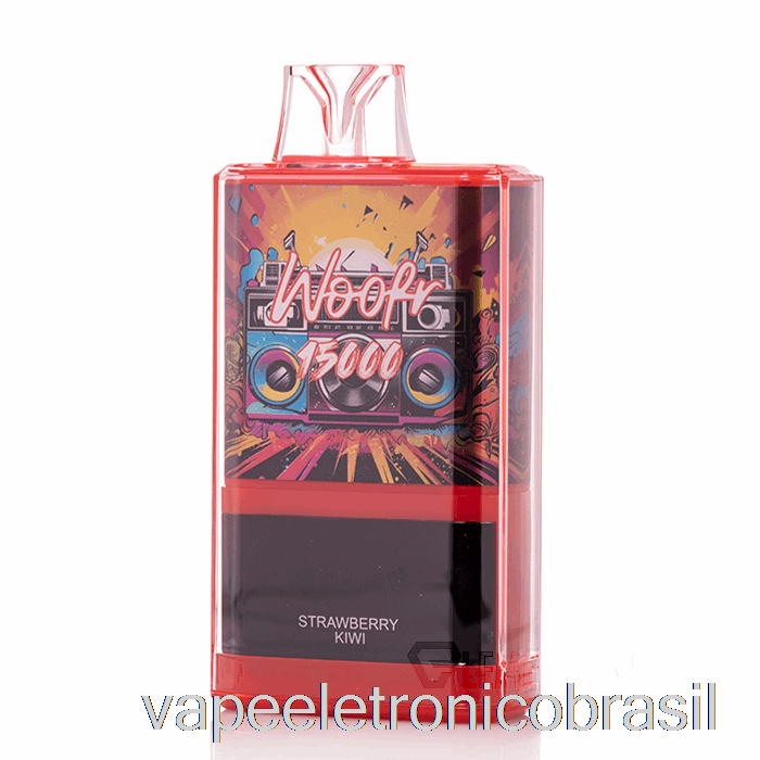 Vape Eletrônico Woofr 15000 Descartável Morango Kiwi